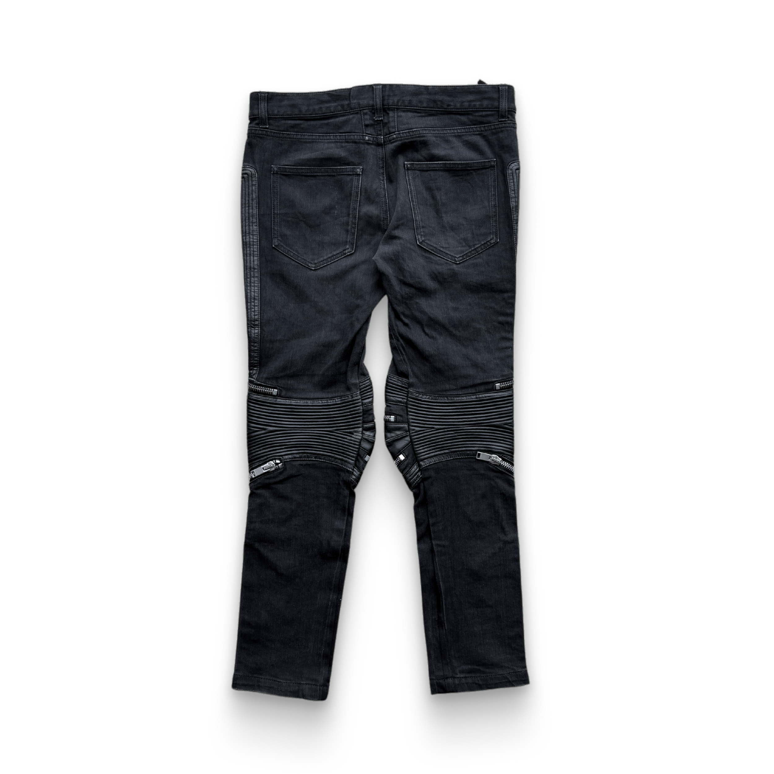 Jean  MARKED: SS16 Black Waxed D02 Raw Hem Jeans